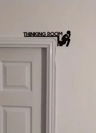 1pc Modern Metal Toilet Door Sign - Stylish Thinking Room Wall