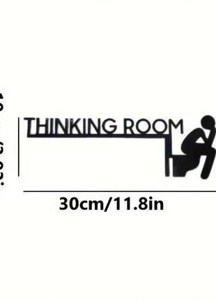 1pc Modern Metal Toilet Door Sign - Stylish Thinking Room Wall