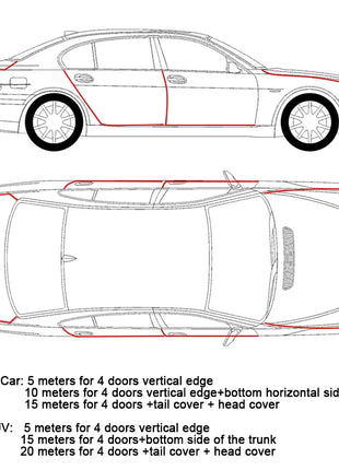 Car Door Edge Protector Universal Auto Door Guard Protective Strips