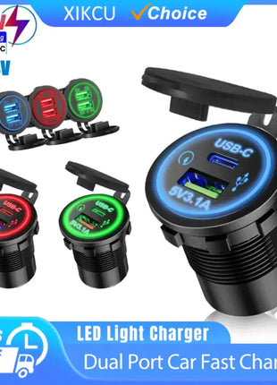 Universal  Car Charger Fast Charging Motorcycle Car Cigarette Lighter