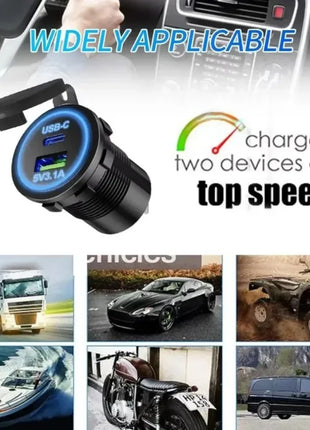 Universal  Car Charger Fast Charging Motorcycle Car Cigarette Lighter