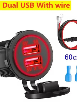 Universal  Car Charger Fast Charging Motorcycle Car Cigarette Lighter