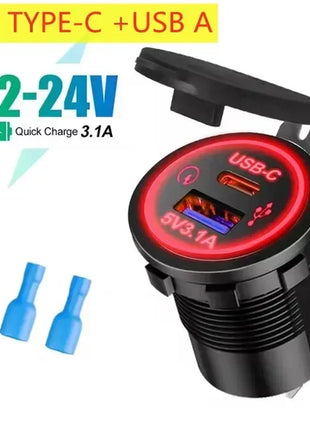 Universal  Car Charger Fast Charging Motorcycle Car Cigarette Lighter
