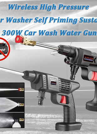 60BAR Wireless High Pressure Car Wash Water Gun Car Washer Self