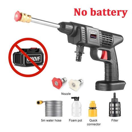 60BAR Wireless High Pressure Car Wash Water Gun Car Washer Self