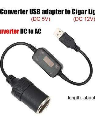 Auto Interior Accessories Plug Connector Adapter USB 5V To 12V