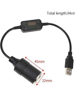 Auto Interior Accessories Plug Connector Adapter USB 5V To 12V