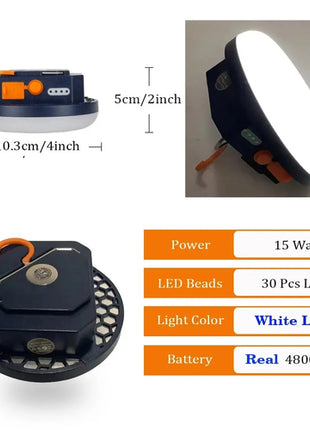 Rechargeable Powerful Light Camping Lantern with Magnet Strong Light