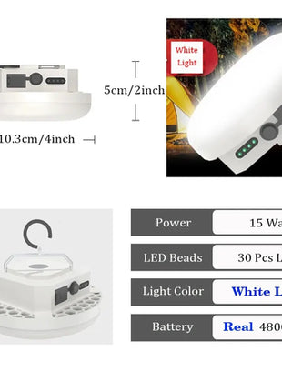 Rechargeable Powerful Light Camping Lantern with Magnet Strong Light