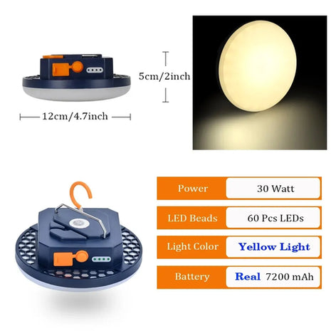 Rechargeable Powerful Light Camping Lantern with Magnet Strong Light
