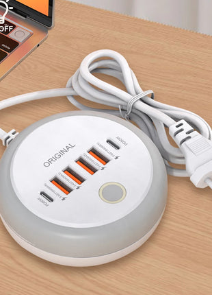 50W USB Charger Multi Ports Power Strip Socket Fast Charging Travel