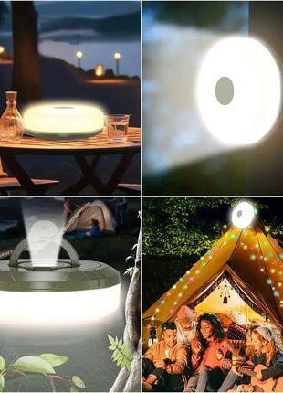 Camping String Lights Rechargeable LED Flashlight Hook lamp 4 in 1
