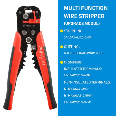 Crimper Cable Cutter Adjustable Automatic Wire Stripper