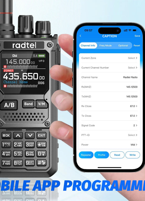 Radtel RT-920 10W Walkie Talkie Long Range SW MW LW AM SSB CB  Receive