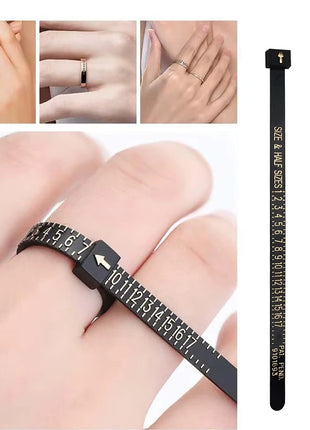 1-17 US Size Ring Sizer Measuring Set Reusable Finger Size Gauge