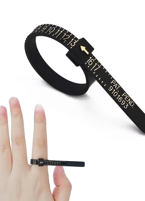 1-17 US Size Ring Sizer Measuring Set Reusable Finger Size Gauge