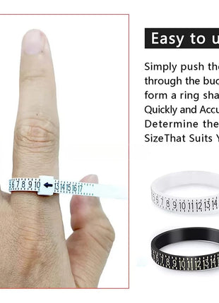 1-17 US Size Ring Sizer Measuring Set Reusable Finger Size Gauge