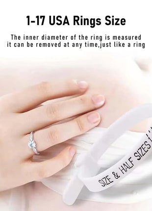 1-17 US Size Ring Sizer Measuring Set Reusable Finger Size Gauge