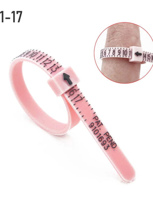 1-17 US Size Ring Sizer Measuring Set Reusable Finger Size Gauge