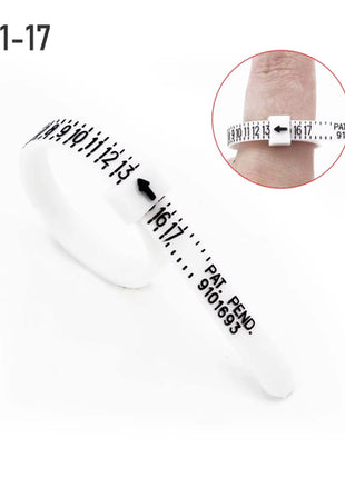 1-17 US Size Ring Sizer Measuring Set Reusable Finger Size Gauge