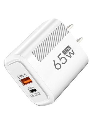 65W GaN USB C Fast Charger QC3.0 EU/US Plug Phone Charger Adapter For