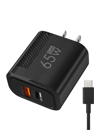65W GaN USB C Fast Charger QC3.0 EU/US Plug Phone Charger Adapter For
