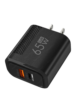 65W GaN USB C Fast Charger QC3.0 EU/US Plug Phone Charger Adapter For