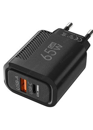 65W GaN USB C Fast Charger QC3.0 EU/US Plug Phone Charger Adapter For