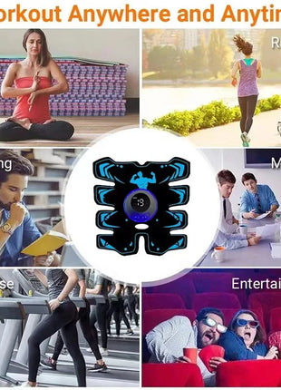 USB Rechargeable Electric Abdominal Massager Wireless LCD Display