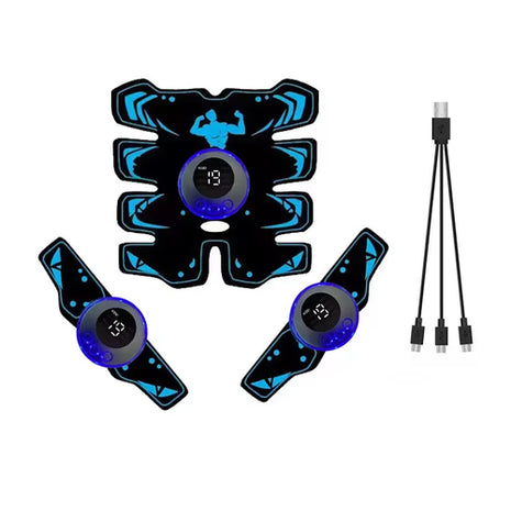 USB Rechargeable Electric Abdominal Massager Wireless LCD Display