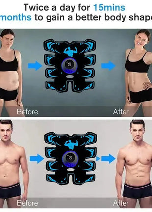 USB Rechargable EMS Muscle Stimulator ABS Arm 3 IN 1 Trainer Pad