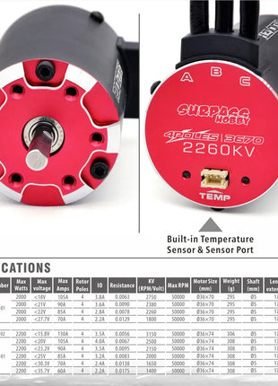 ROCKET RC Supersonic V2 3650 3660 3665 3670 3674 Brushless Motor