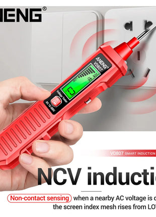 ANENG VD807 Smart Induction Tester Pen AC 12-300V Voltage Tester NCV