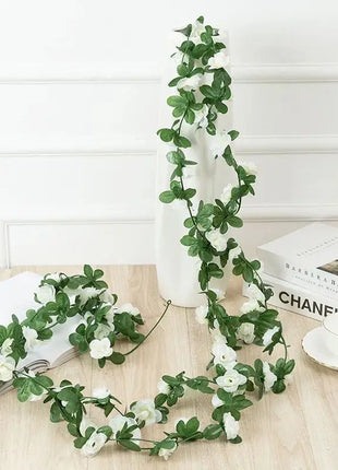 250cm Artificial Flower Plants Rose Christmas Garland for Wedding Home