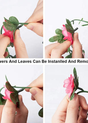 250cm Artificial Flower Plants Rose Christmas Garland for Wedding Home