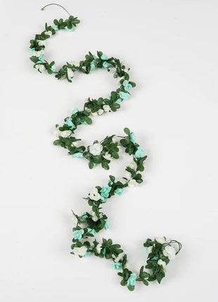 250cm Artificial Flower Plants Rose Christmas Garland for Wedding Home