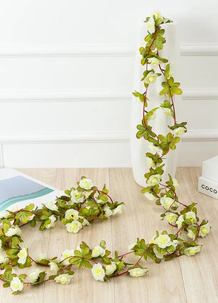 250cm Artificial Flower Plants Rose Christmas Garland for Wedding Home