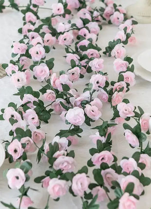 250cm Artificial Flower Plants Rose Christmas Garland for Wedding Home