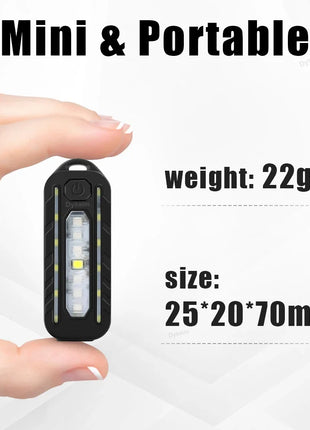 USB Recharge LED Flashlight Work Light Keychain Flashlight for Police