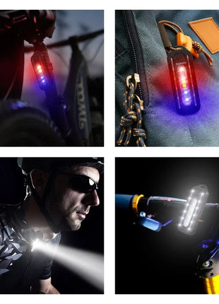USB Recharge LED Flashlight Work Light Keychain Flashlight for Police