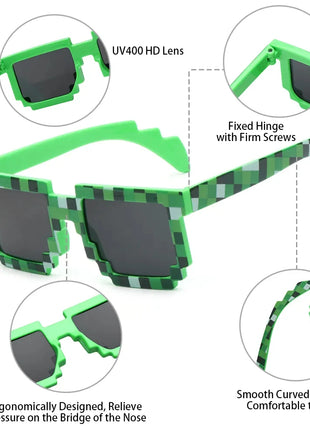 Kids and Adults Sunglasses Cosplay Action Game Peripheral Toy Square