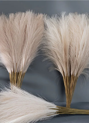 10pcs Faux Pampas Grass, Pampas Grass For Floor Vase, Pampas Grass