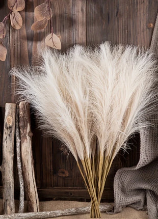 10pcs Faux Pampas Grass, Pampas Grass For Floor Vase, Pampas Grass