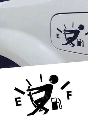 1PCS Car Pull Fuel Tank Stickers Funny Car Waterproof Stickers Pull