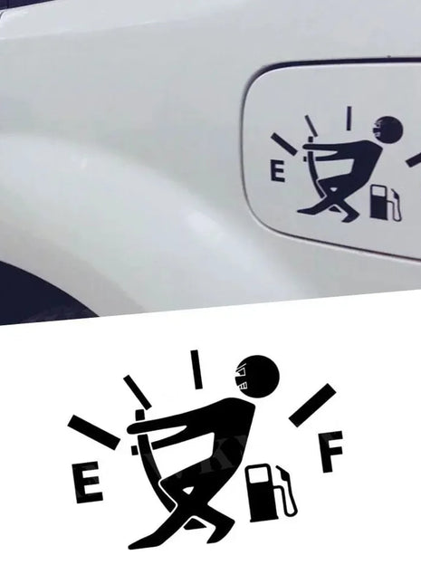 1PCS Car Pull Fuel Tank Stickers Funny Car Waterproof Stickers Pull