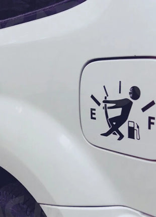 1PCS Car Pull Fuel Tank Stickers Funny Car Waterproof Stickers Pull