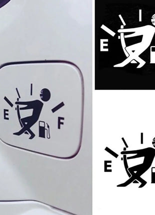 1PCS Car Pull Fuel Tank Stickers Funny Car Waterproof Stickers Pull