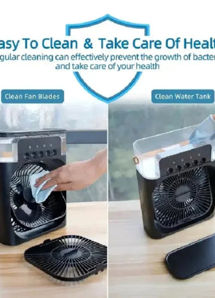 3 In 1 New Fan AIr Conditioner Household Small Air Cooler LED Night