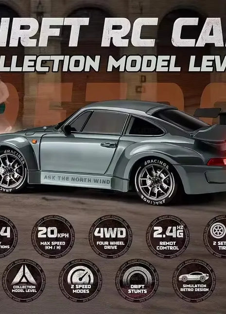 New 4WD Remote Control Drift Car Full Size 1:24 Mini Remote Control