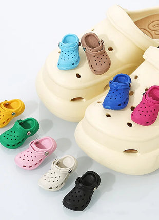 3D New Mini Shoes Shape PVC Shoe Charms for Crocs Accessories Women